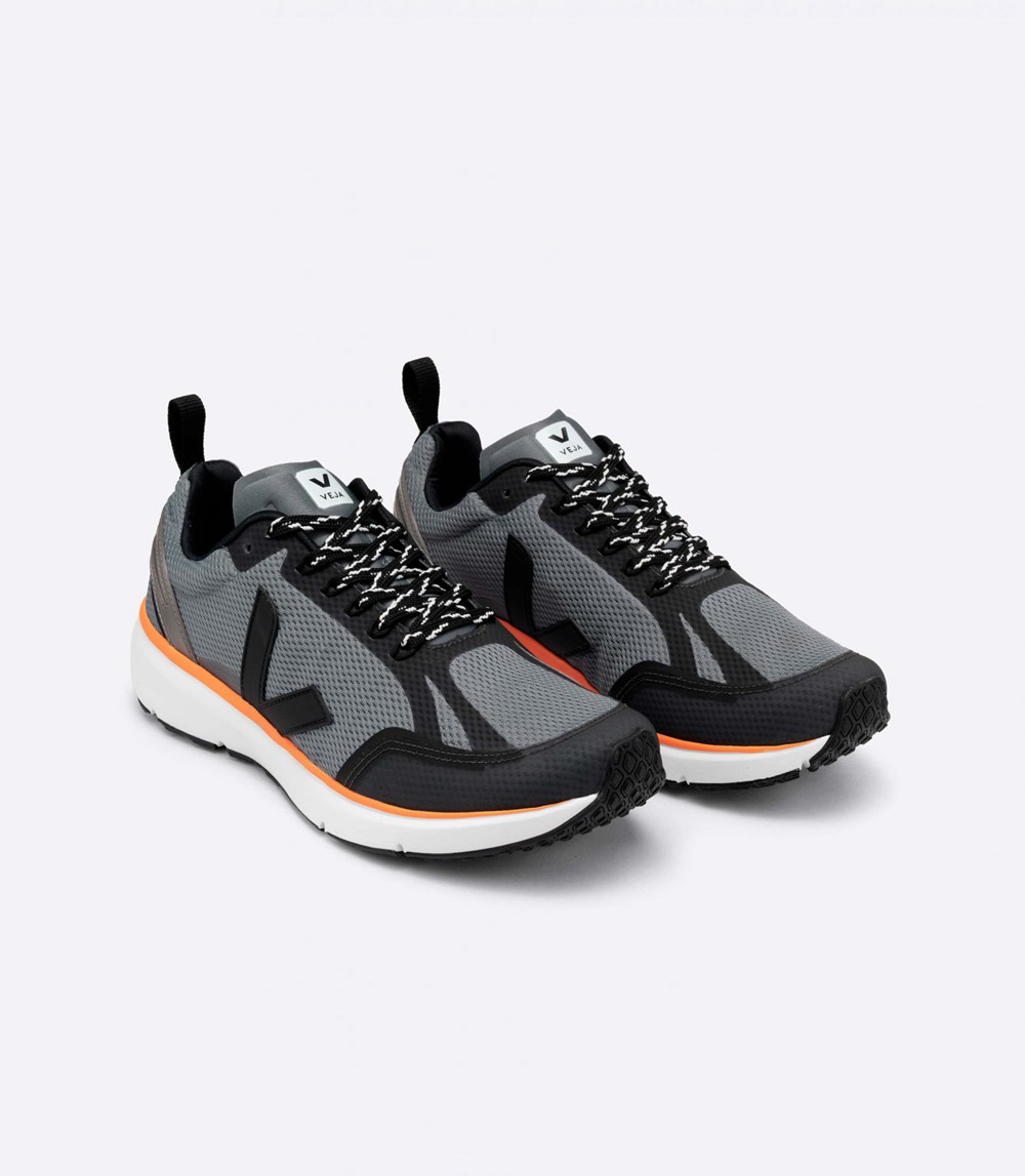 Veja Trainers Mens Black/Grey/Orange - Condor 2 Alveomesh - DIPW-50932